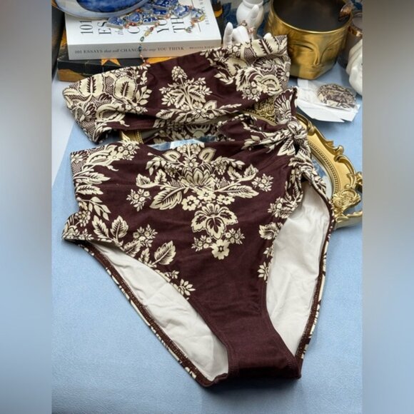 🆕 ZIMMERMANN 🧿 NWT Pink Floral-Print Bandeau, Scarf High Waist Pant Sz 1 US4/6 - Picture 13 of 16